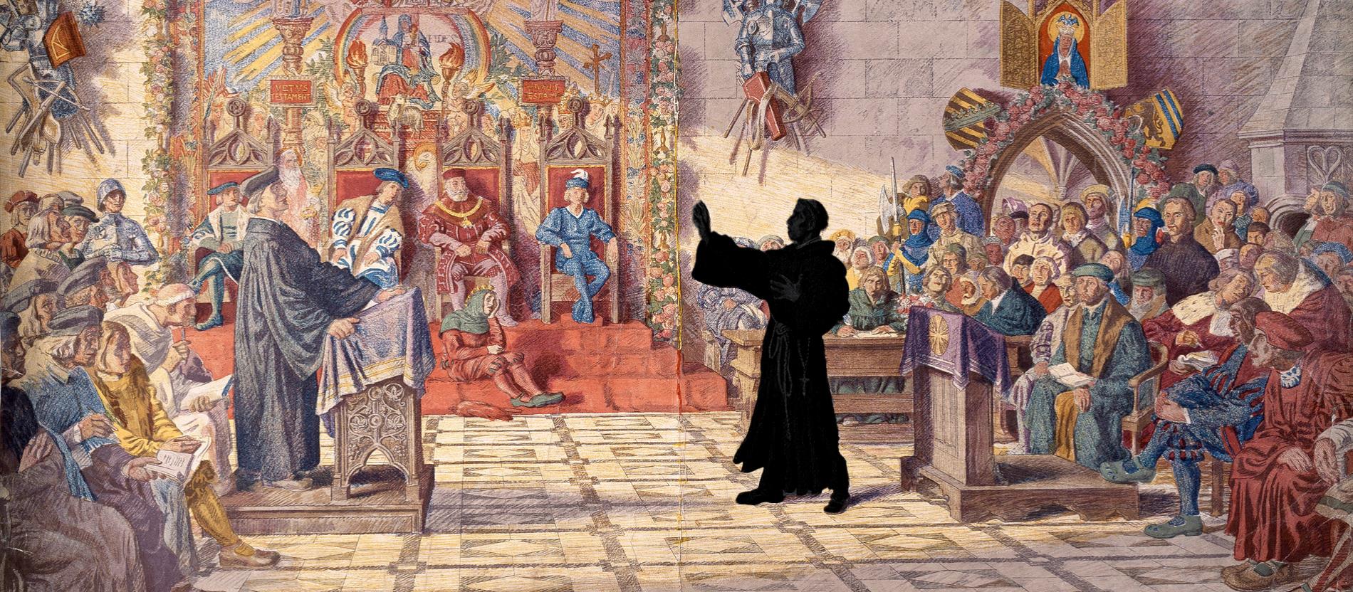 Leipzig Disputation, Luther figure blackened