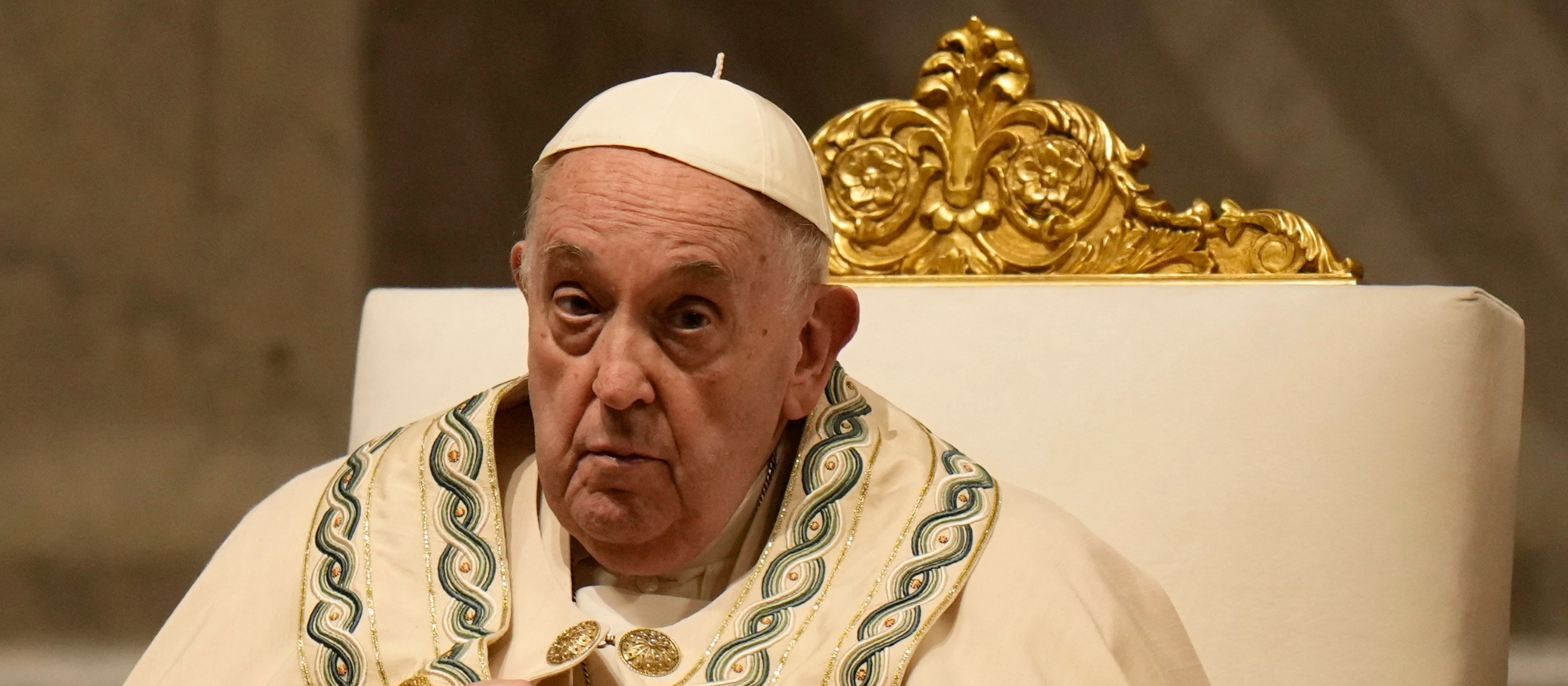 Pope Francis celebrates Easter Vigil in St Peter's Basilica