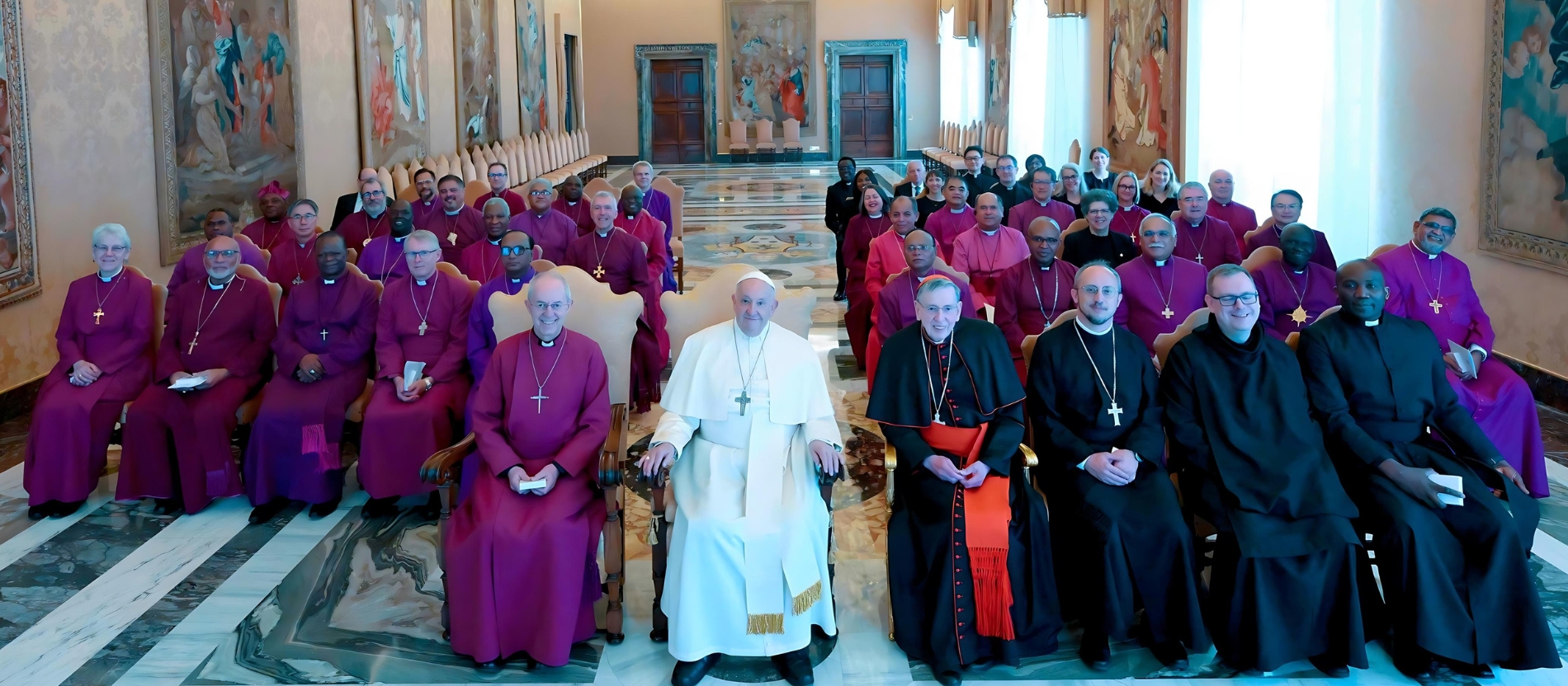 Pope Francis and representatives of the Anglican Church 