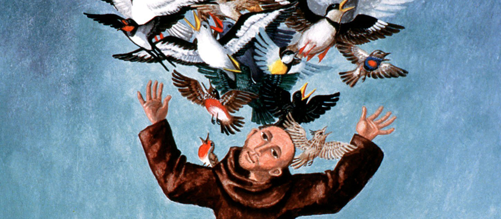 Franz von Assisi bei der Vogelpredigt